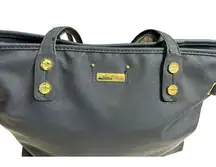 Marc Fisher  Large Navy Blue Gold Hardware Shoulder Bag