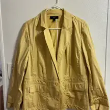 Talbots Women's Sunny Yellow Blazer 18W