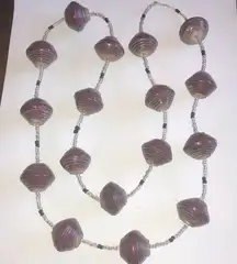 Vintage Boho Seed Bead Chunky Shell Beaded Retro Necklace