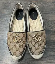 Gucci women’s GG MATELASSÉ CANVAS ESPADRILLE 38.5