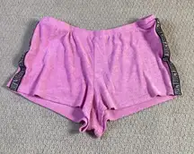 Juicy Couture Pink Terry Cloth Lounge Shorts Womens‎ XL Logo Tape