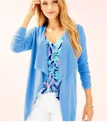 Lilly‎ Pulitzer Dustin Cardigan Royal Blue Size Small Open W/ Bat Wing Front