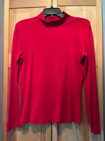 Red Mock Turtleneck 