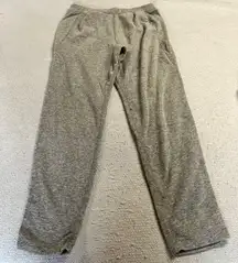 Grey Fleece Lounge Athleisure Jogger Sweatpants Size Medium Pockets