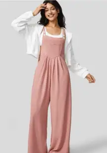 Halara Adjustable Strap Plicated Waffle Overalls Jumpsuit