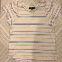 Generation Love White with Multi-Color Stripes Top