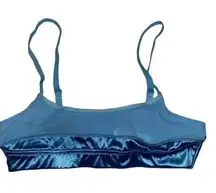 Weekday Blue Chimera Soft Bra Satin Women's Size XS