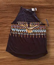 Torrid Black Graphic Embellished Tank Top size 3