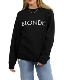 Brunette The Label "BLONDE" Classic Crew
Neck Sweatshirt