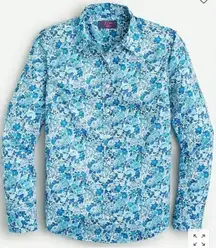 J. Crew Slim Perfect Shirt‎ in Liberty Elysian Day Floral women’s Size 2