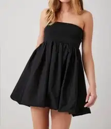 Forever 21 Black Poof Babydoll Mini Dress