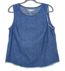 Canyon River Blues Denim Sleeveless Top Size Large