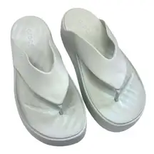 Crocs Women's Getaway Platform Flip Flops Green Beach Slip On Comfortable 9