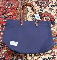 NWT R. Riveter Canvas Tote Bag Leather Straps USA Military Spouse Made