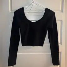 Aeropostale Black Cropped Reversible Long Sleeve