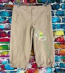 Disney Store Tinkerbell Tinker Bell Tan Khaki Capri Pants Size 4