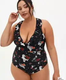 Torrid‎ x Disney Plus Size 2X Villains Ruffle Swimsuit Maleficent Ursula Bathing