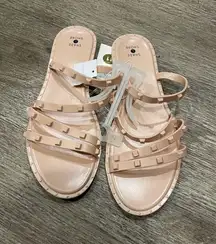 Shade & Shore Light Blush Pink Liv Jelly Sandals Women’s 11 New