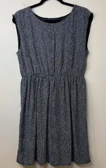 Zara Basic Polka Dot Elastic Waist Sheer Dress With‎ Solid Lining Short Sleeve #