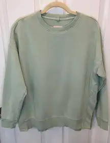 Lou & Grey pale sage pullover high low sweatshirt‎ side slits size small