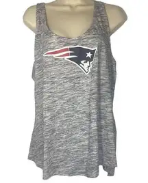 NFL New England Patriots Gray Racer Tank Top women sz 2XL