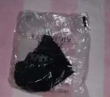 PINK Victoria's Secret Black Polka Dot Lace V-Neck Triangle Top Bralette 