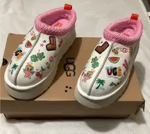 UGG W Fluff Yeah Pop Sketch Platform Sandals Slides Women's Size 12 White