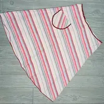 Vintage lapis striped apron style pocket skirt size small flare