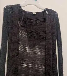 Roxy crochet, open net, hoodie, sweater cardigan, size XS