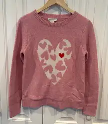 Cupcakes‎ & Cashmere Pink Heart Sweater Size Small