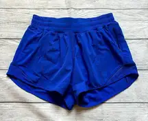 Lululemon Hotty Hot Short II Long 4" Cerulean Blue Women Size 4