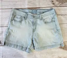 Levi’s 515 Jean Shorts Classic 5 Pocket Light Wash Denim Worn In Faded Comfy