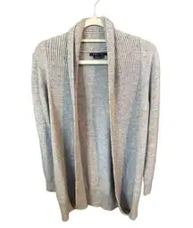 BCBGMAXAZRIA gray long knit cardigan wool blend sz M