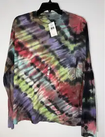Gilded Intent Tie‎ Dye Long Sleeve Top M  Buckle 100% Cotton New  Y2K Grunge