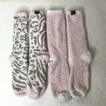 Bear Paw Animal Print Fuzzy Socks