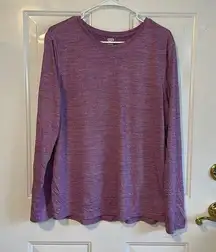 Athletic Works Womens Purple Long Sleeve Athletic Workout Top XL