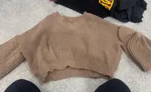 Brown knit sweater