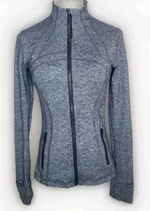 Lululemon Define Jacket Womens 6‎ Heather Gray Full-Zip Mock Neck Active