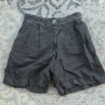 Mossimo Dutti Linen Bermuda Shorts Dark Charcoal Gray 2