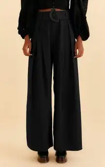 NWT Farm Rio Black Belted Tailored Pants