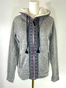 American Eagle Outfitters Black & Gray w Pink Detail Hooded Sweatshirt Size M