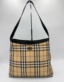 BURBERRY LONDON Nova Check Shoulder Bag
PVC Leather Beige