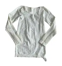 ALALA White Seamless Long Sleeve Top Size Medium