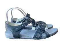 JBU Loretta vegan leather braided strappy sandals excellent condition sz 8.5