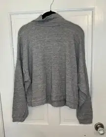 Lucky‎ Brand Grey Turtleneck Sweater with Silver Metallic Stripes size XS NWT