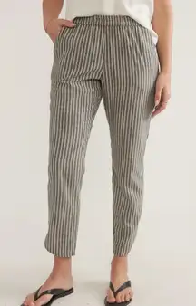 Marine Layer Allison Dolphin Hem Striped Elastic Waist Pull On Pants Sz L