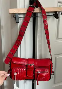 NWT Leather High Speed Crossbody in Bright Red