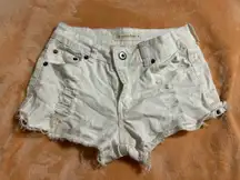 White jean shorts