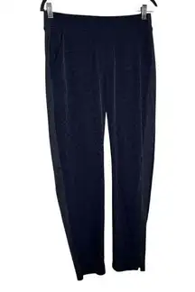 Athleta Navy Brooklyn Textured Ankle Pant Leopard Print Athletic Pants Size 6