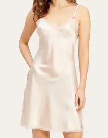 NWT Morgan Lane Sienna silk slip dress mini in cloud pink